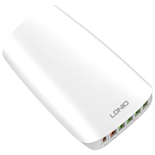 LDNIO A6573C EU 5USB, USB-C 65W Wall charger + Power cord 6933138600290