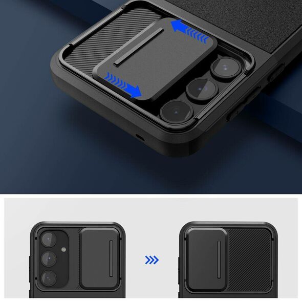 Case SAMSUNG GALAXY A55 5G Tech-Protect Velar Cam+ black 5906302307807