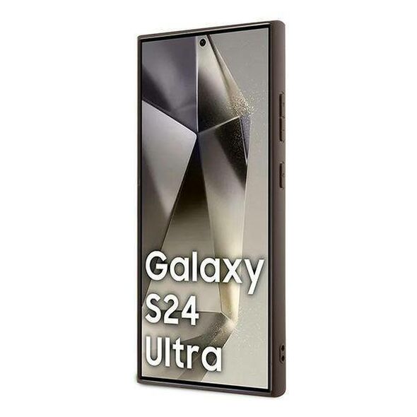Original Case SAMSUNG GALAXY S24 ULTRA Guess Hard Case 4G Metal Gold Logo (GUHCS24LG4GFBR) brown 3666339259136