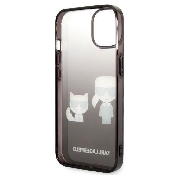 Karl Lagerfeld case for iPhone 14 Plus 6,7&quot; KLHCP14MTGKCK black HC PC/TPU K&Choupette Centered Grad 3666339086411