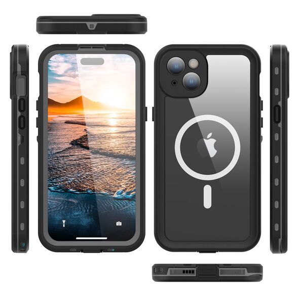 ShellBox Husa pentru iPhone 15 Plus - ShellBox Waterproof IP68 MagSafe Case - Black 5949419119789 έως 12 άτοκες Δόσεις