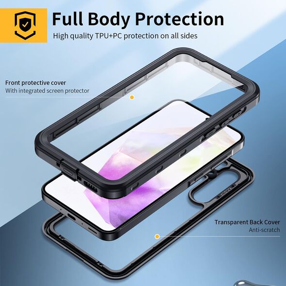 ShellBox Husa pentru Samsung Galaxy A35 5G - ShellBox Waterproof IP68 Case - Black 5949419119703 έως 12 άτοκες Δόσεις