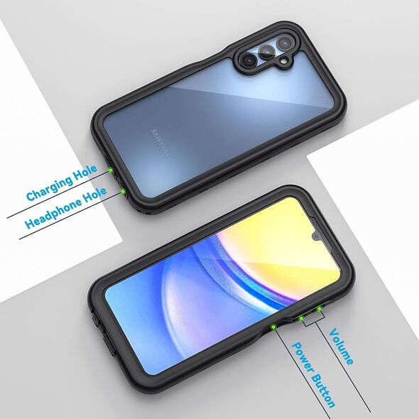 ShellBox Husa pentru Samsung Galaxy A15 4G / A15 5G - ShellBox Waterproof IP68 Case - Black 5949419119741 έως 12 άτοκες Δόσεις