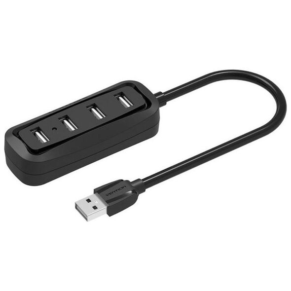 VENTION 4-Ports USB 2.0 Hub 0.5M Black (VAS-J43-B050) (VENVAS-J43-B050) έως 12 άτοκες Δόσεις