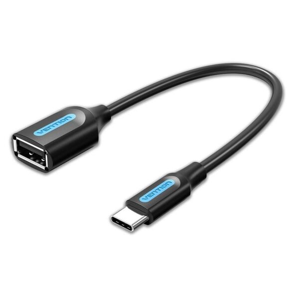 VENTION Type-C Male to USB A Female OTG Cable 0.15M Black PVC Type (CCSBB) (VENCCSBB) έως 12 άτοκες Δόσεις