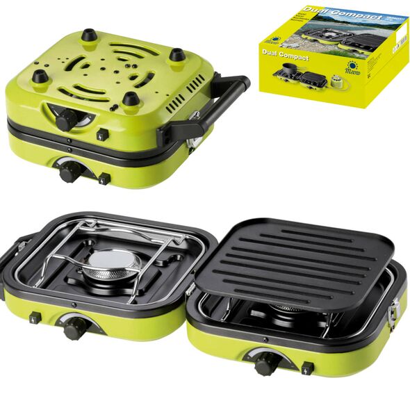 DUAL COMPACT + GRILL double camping stove