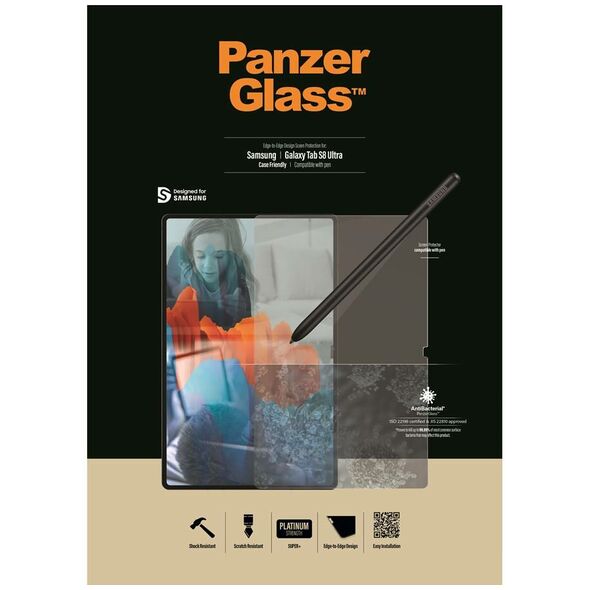 Tempered Glass 5D SAMSUNG GALAXY TAB S8 ULTRA 14.6 PanzerGlass E2E Super+ Case Friendly 5711724072895