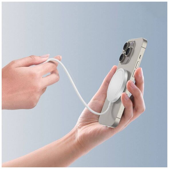 Wireless Charger 15W Magnetic MagSafe Tech-Protect QI15W-A34 white 5906302308828