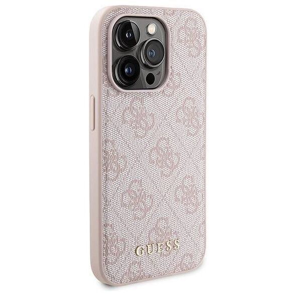 Original Case IPHONE 14 PRO Guess Hardcase + Powerbank MagSafe 4G Metal Logo 5000mAh (GUBPM5P14L4GEMGP) pink 3666339215002