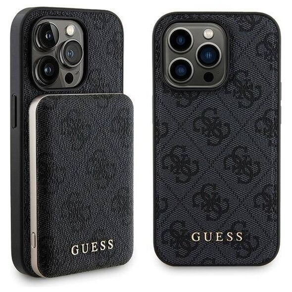 Original Case IPHONE 14 PRO MAX Guess Hardcase + Powerbank MagSafe 4G Metal Logo 5000mAh (GUBPM5P14X4GEMGK) black 3666339214593