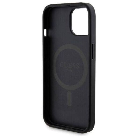 Original Case APPLE IPHONE 15 Guess Hardcase + Powerbank MagSafe 4G Metal Logo 5000mAh (GUBPM5P15S4GEMGK) black 3666339214609