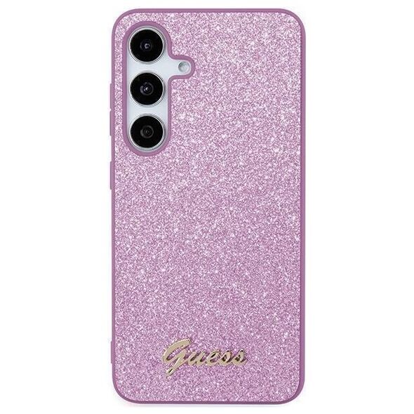 Original Case SAMSUNG GALAXY S24+ Guess Hardcase Glitter Script (GGUHCS24MHGGSHU) purple 3666339241346