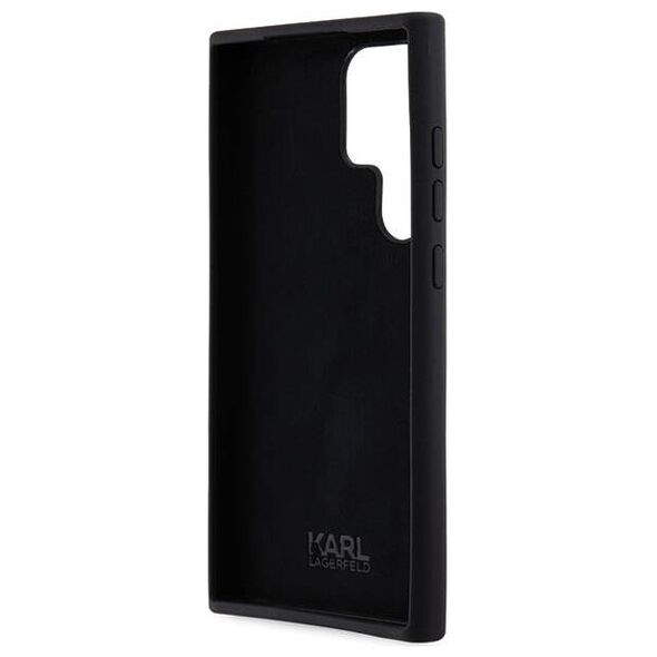 Original Case SAMSUNG GALAXY S24 ULTRA Karl Lagerfeld Hardcase Silicone Karl&Choupette Metal Pin (KLHCS24LSMHKCNPK) black 3666339259167