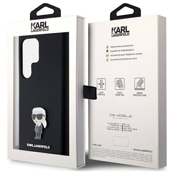Original Case SAMSUNG GALAXY S24 ULTRA Karl Lagerfeld Silicone Ikonik Metal Pin (KLHCS24LSMHKNPK) black 3666339259259