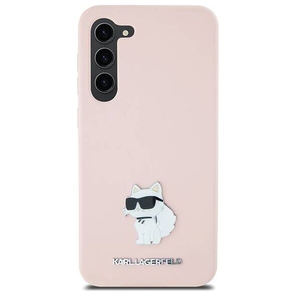 Original Case SAMSUNG GALAXY S24+ Karl Lagerfeld Silicone Choupette Metal Pin (KLHCS24MSMHCNPP) pink 3666339259211