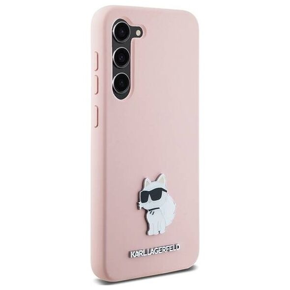 Original Case SAMSUNG GALAXY S24+ Karl Lagerfeld Silicone Choupette Metal Pin (KLHCS24MSMHCNPP) pink 3666339259211