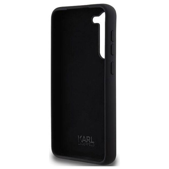 Original Case SAMSUNG GALAXY S24+ Karl Lagerfeld Hardcase Silicone Karl&Choupette Metal Pin (KLHCS24MSMHKCNPK) black 3666339259150