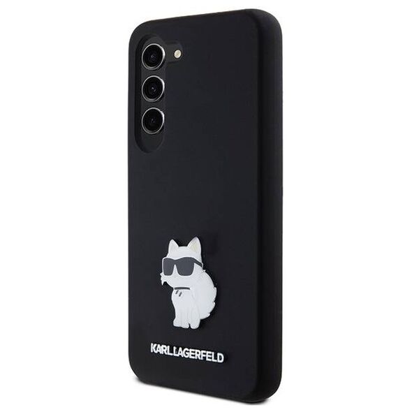 Original Case SAMSUNG GALAXY S24 Karl Lagerfeld Silicone Choupette Metal Pin (KLHCS24SSMHCNPK) black 3666339259174