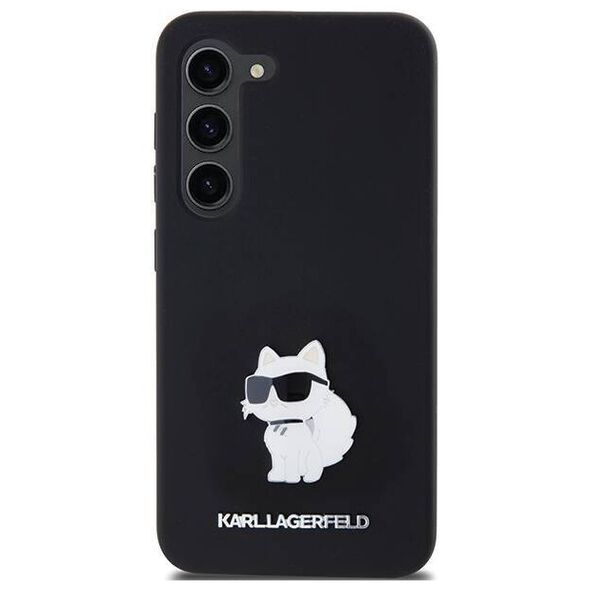 Original Case SAMSUNG GALAXY S24 Karl Lagerfeld Silicone Choupette Metal Pin (KLHCS24SSMHCNPK) black 3666339259174