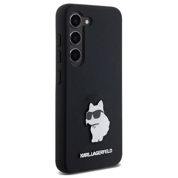 Original Case SAMSUNG GALAXY S24 Karl Lagerfeld Silicone Choupette Metal Pin (KLHCS24SSMHCNPK) black 3666339259174