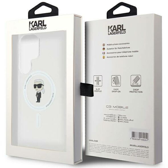 Original Case SAMSUNG GALAXY S24 ULTRA Karl Lagerfeld Hardcase IML Ikonik MagSafe (KLHMS24LHFCKNOT) transparent 3666339259075