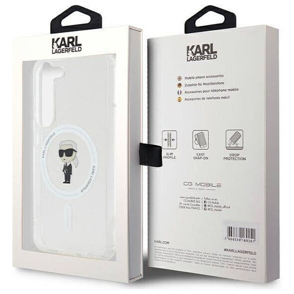 Original Case SAMSUNG GALAXY S24 Karl Lagerfeld Hardcase IML Ikonik MagSafe (KLHMS24SHFCKNOT) 3666339259051