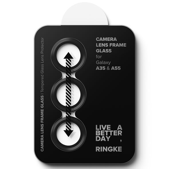 Ringke Folie Camera pentru Samsung Galaxy A35 5G / A55 5G (set 2) - Ringke Camera Lens Frame Glass - Black 8809961784972 έως 12 άτοκες Δόσεις