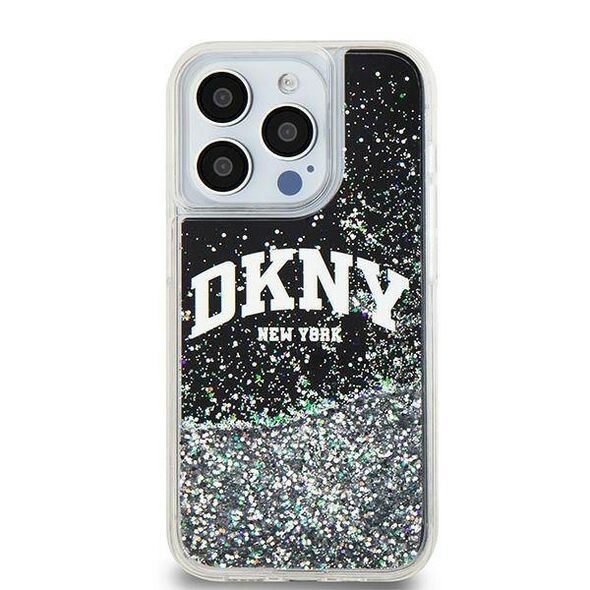 Original Case IPHONE 14 PRO DKNY Hardcase Liquid Glitter Big Logo (DKHCP14LLBNAEK) black 3666339270735