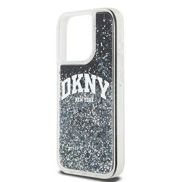 Original Case IPHONE 14 PRO DKNY Hardcase Liquid Glitter Big Logo (DKHCP14LLBNAEK) black 3666339270735