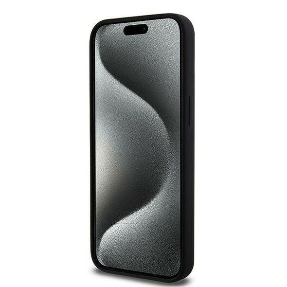 Original Case APPLE IPHONE 15 PRO MAX DKNY Hardcase Liquid Silicone White Printed Logo MagSafe (DKHMP15XSNYACH) black 3666339266721