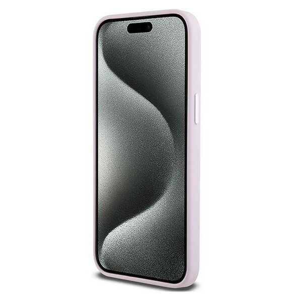 Original Case APPLE IPHONE 15 PRO MAX DKNY Hardcase Liquid Silicone Small Metal Logo MagSafe (DKHMP15XSMCHLP) pink 3666339265885