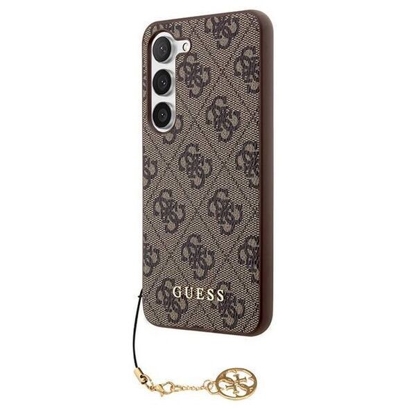 Original Case SAMSUNG GALAXY A35 5G Guess Hardcase 4G Charms Collection (GUHCSA35GF4GBR) brown 3666339259648
