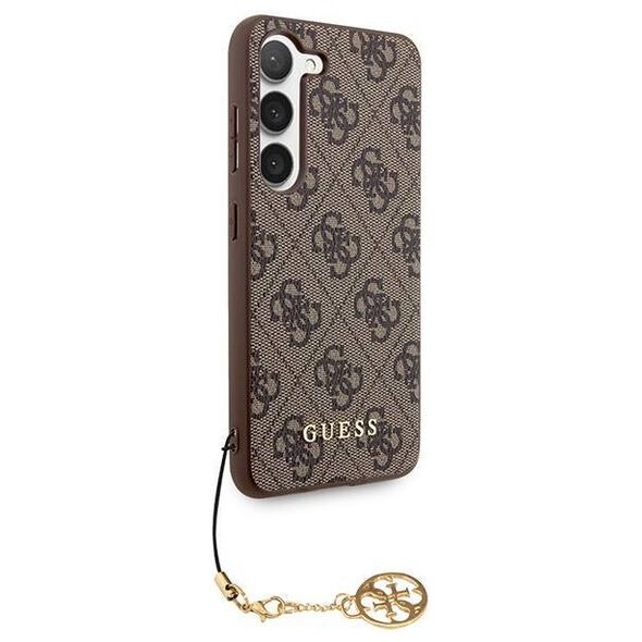Original Case SAMSUNG GALAXY A35 5G Guess Hardcase 4G Charms Collection (GUHCSA35GF4GBR) brown 3666339259648