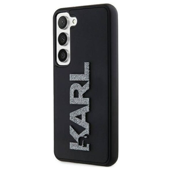 Original Case SAMSUNG GALAXY S24 Karl Lagerfeld Hardcase 3D Rubber Glitter Logo (KLHCS24S3DMBKCK) black 3666339259082