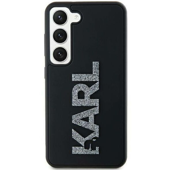 Original Case SAMSUNG GALAXY S24 Karl Lagerfeld Hardcase 3D Rubber Glitter Logo (KLHCS24S3DMBKCK) black 3666339259082