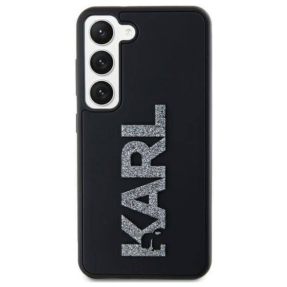 Original Case SAMSUNG GALAXY S24 Karl Lagerfeld Hardcase 3D Rubber Glitter Logo (KLHCS24S3DMBKCK) black 3666339259082