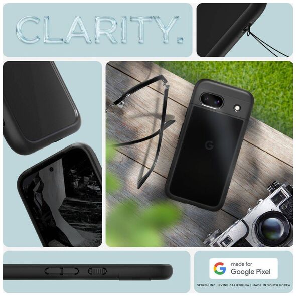 Case GOOGLE PIXEL 8A Spigen Ultra Hybrid Matte black 8809971221481