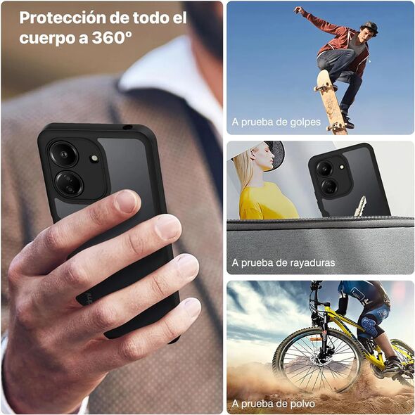 Techsuit Husa pentru Xiaomi Redmi 13C 4G + Folie - Techsuit ColorVerse 360 Series - Black 5949419151307 έως 12 άτοκες Δόσεις