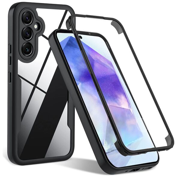Techsuit Husa pentru Samsung Galaxy A55 5G + Folie - Techsuit ColorVerse 360 Series - Black 5949419151680 έως 12 άτοκες Δόσεις