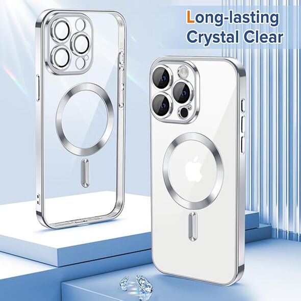 Techsuit Husa pentru iPhone 15 Pro Max - Techsuit Luxury Crystal MagSafe - Silver 5949419136380 έως 12 άτοκες Δόσεις