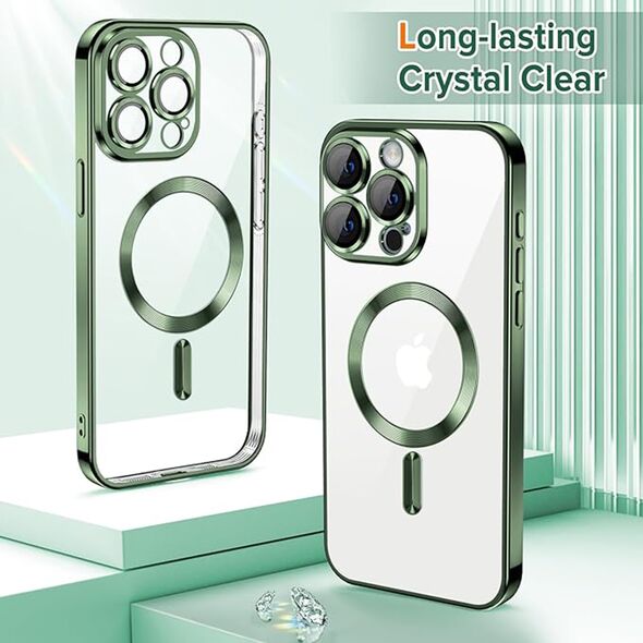 Techsuit Husa pentru iPhone 15 Pro - Techsuit Luxury Crystal MagSafe - Deep Green 5949419136533 έως 12 άτοκες Δόσεις
