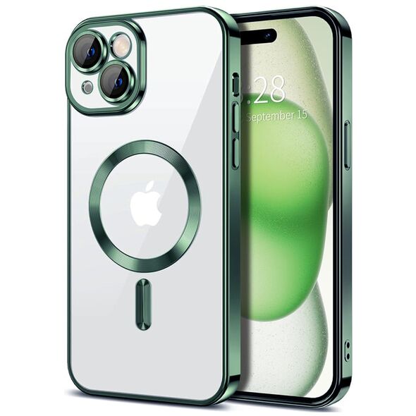 Techsuit Husa pentru iPhone 15 - Techsuit Luxury Crystal MagSafe - Deep Green 5949419136625 έως 12 άτοκες Δόσεις