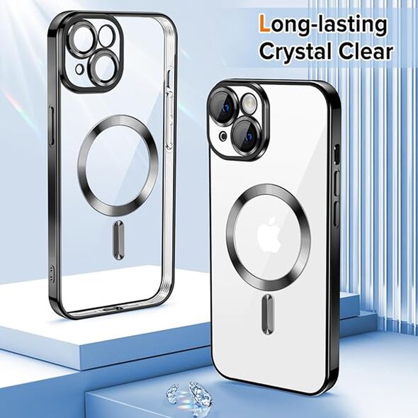 Techsuit Husa pentru iPhone 15 - Techsuit Luxury Crystal MagSafe - Black 5949419136694 έως 12 άτοκες Δόσεις