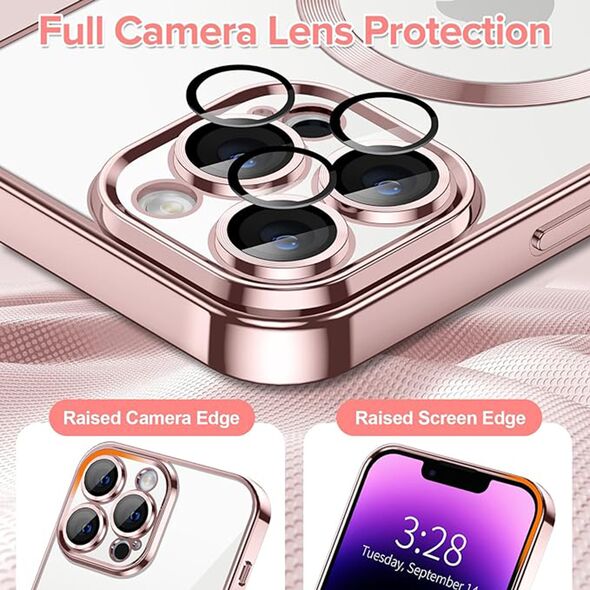 Techsuit Husa pentru iPhone 14 Pro Max - Techsuit Luxury Crystal MagSafe - Pink 5949419136779 έως 12 άτοκες Δόσεις