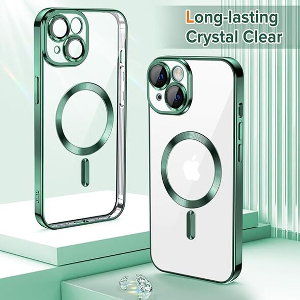 Techsuit Husa pentru iPhone 14 - Techsuit Luxury Crystal MagSafe - Deep Green 5949419136984 έως 12 άτοκες Δόσεις