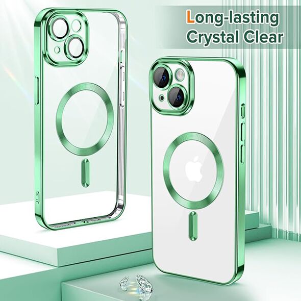 Techsuit Husa pentru iPhone 13 - Techsuit Luxury Crystal MagSafe - Light Green 5949419137240 έως 12 άτοκες Δόσεις