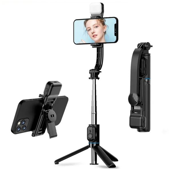 Techsuit Selfie Stick with Tripod and Remote Control, Foldable, 107cm - Techsuit (C01s) - Black 5949419122277 έως 12 άτοκες Δόσεις