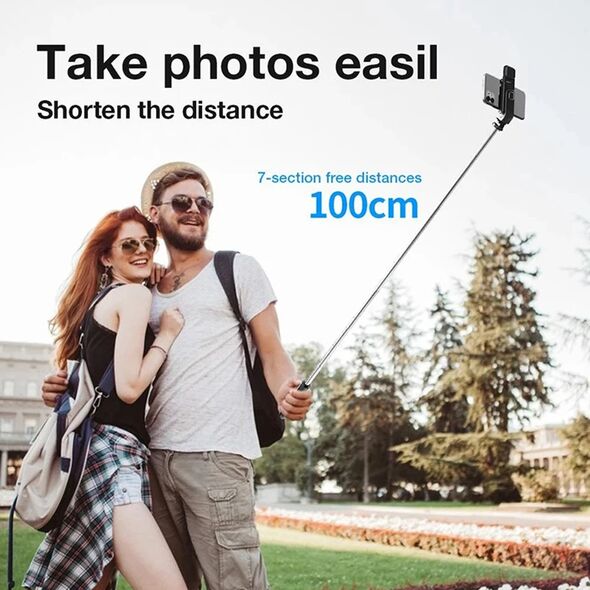 Techsuit Selfie Stick with Tripod and Remote Control, 100cm - Techsuit (L02s) - Black 5949419122529 έως 12 άτοκες Δόσεις