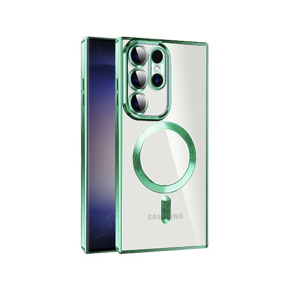 Techsuit Husa pentru Samsung Galaxy S24 Ultra - Techsuit Luxury Crystal MagSafe - Light Green 5949419135260 έως 12 άτοκες Δόσεις