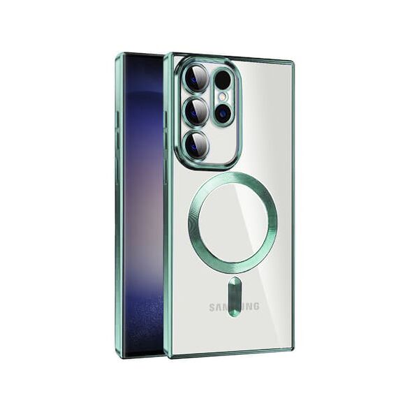 Techsuit Husa pentru Samsung Galaxy S24 Ultra - Techsuit Luxury Crystal MagSafe - Deep Green 5949419135277 έως 12 άτοκες Δόσεις
